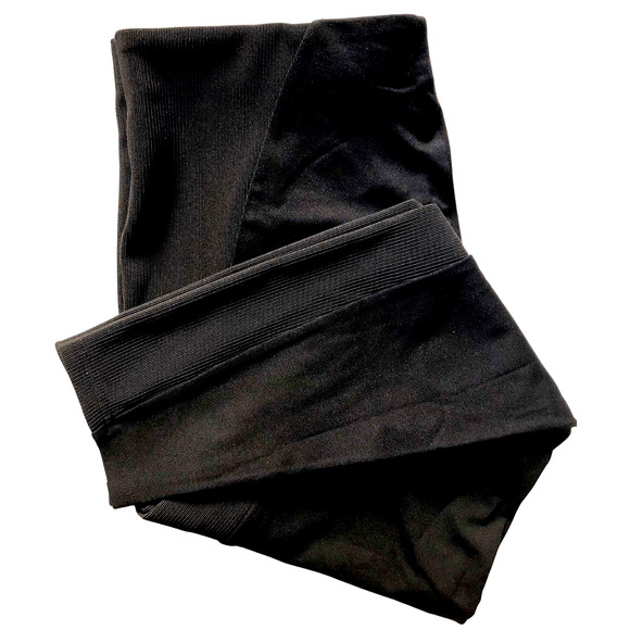 HUE Pants - Hue Illusion Ponte Leggings Women XL Black High Waist with Side Panels Pants